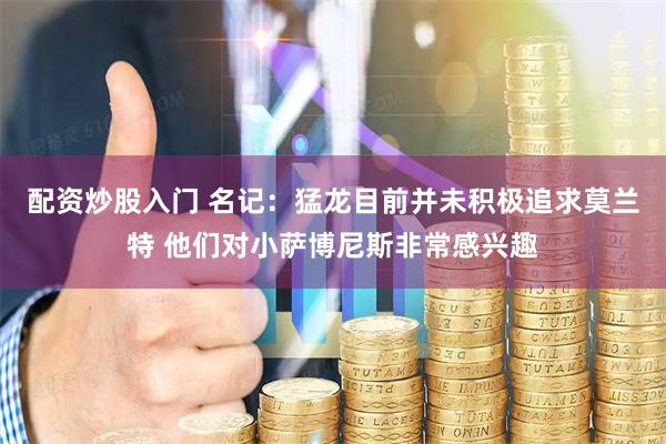 配资炒股入门 名记：猛龙目前并未积极追求莫兰特 他们对小萨博尼斯非常感兴趣