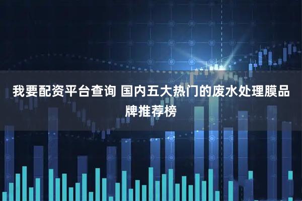 我要配资平台查询 国内五大热门的废水处理膜品牌推荐榜